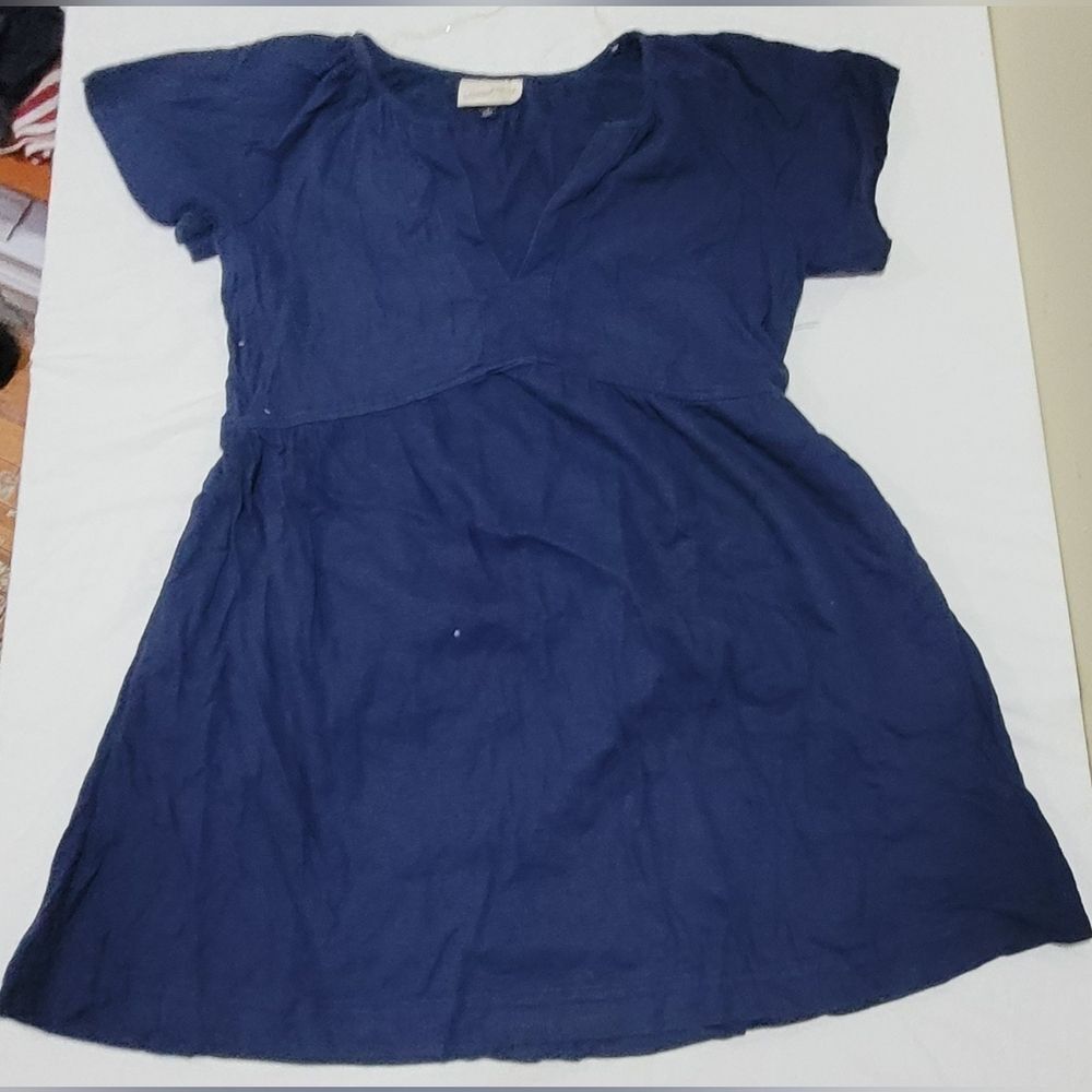 Universal Thread Size Small Navy Blue Short V Neck Sleeve Dress